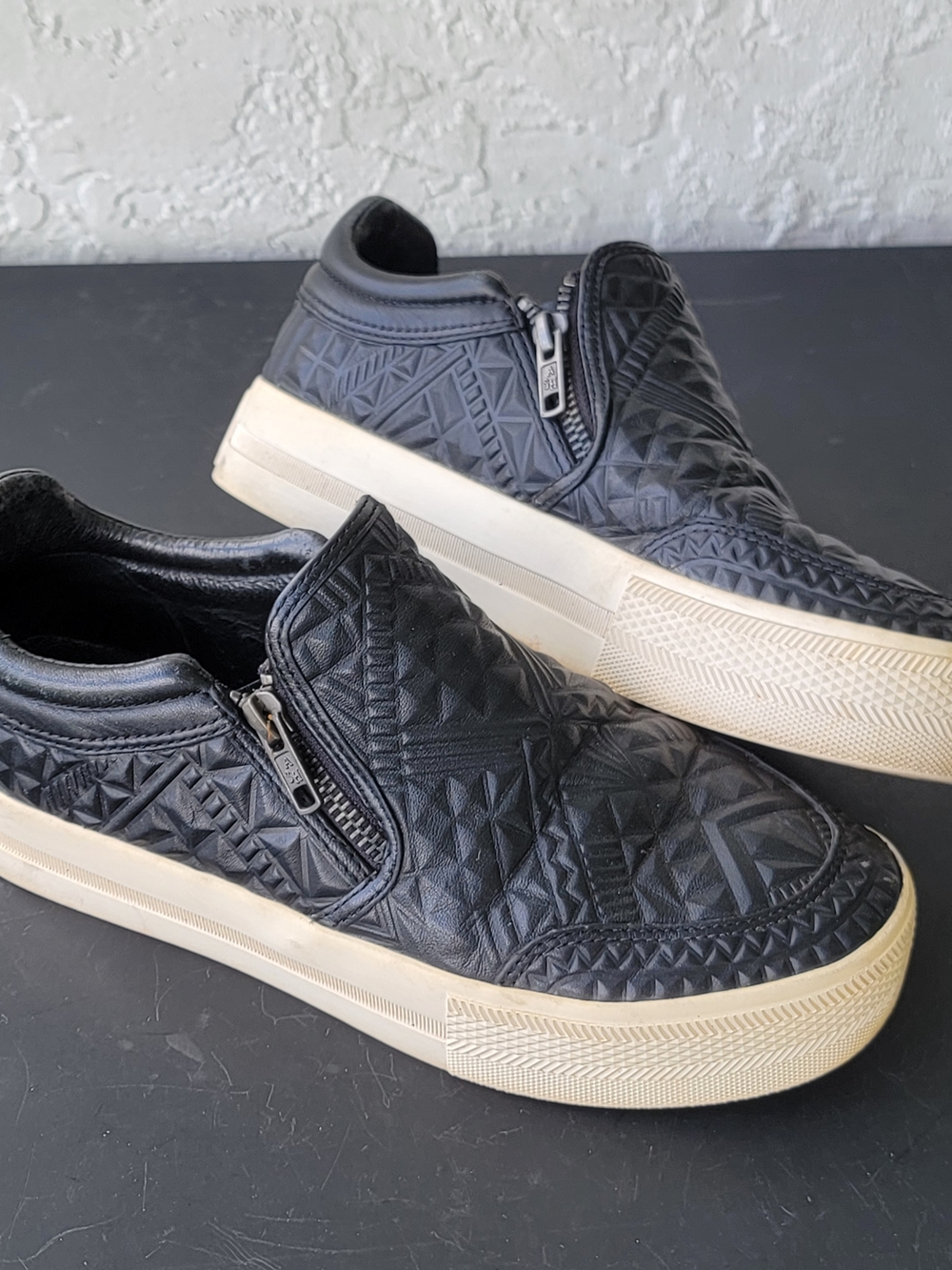 Ash Jig Platform Black White Sneakers Women's Y2K Size EU 38 US 7